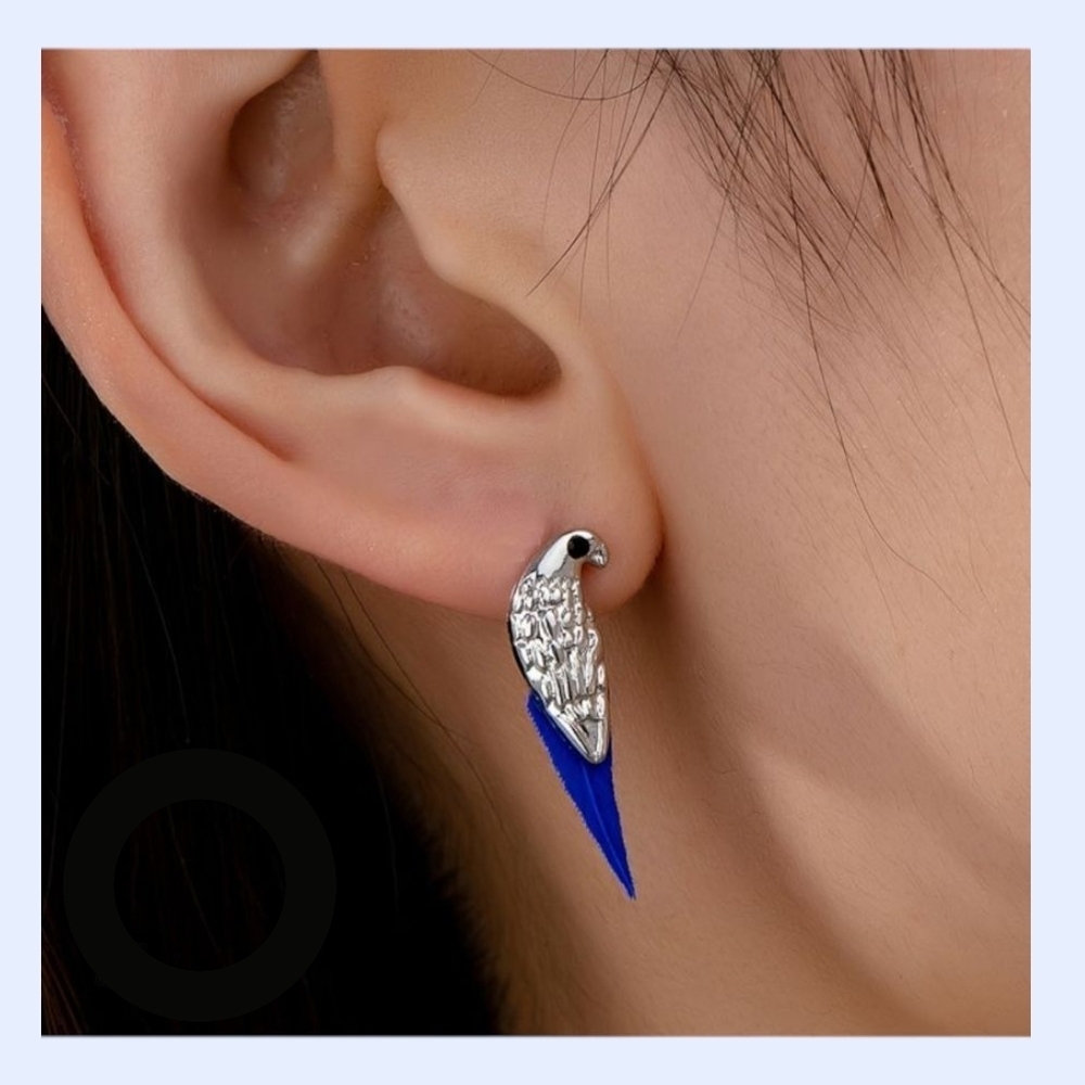 Elegant Silver and Blue Earrings